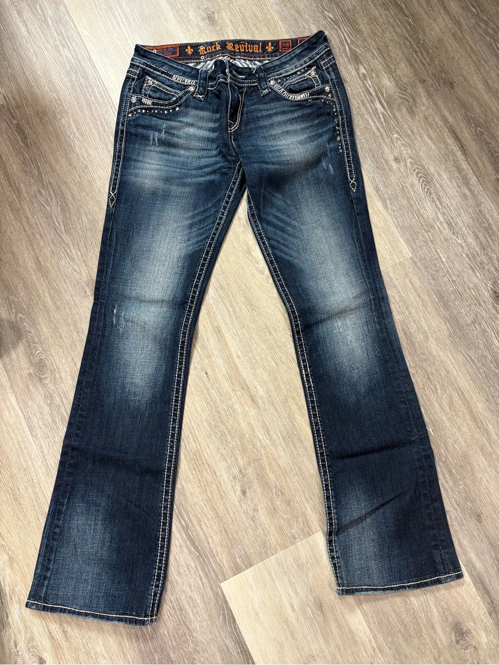 Rock Revival Women's Elaina Dark Wash Bootcut Jeans - Blue